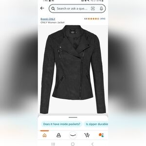 ONLY Women's Black Jacket Size 42‎ NWOT